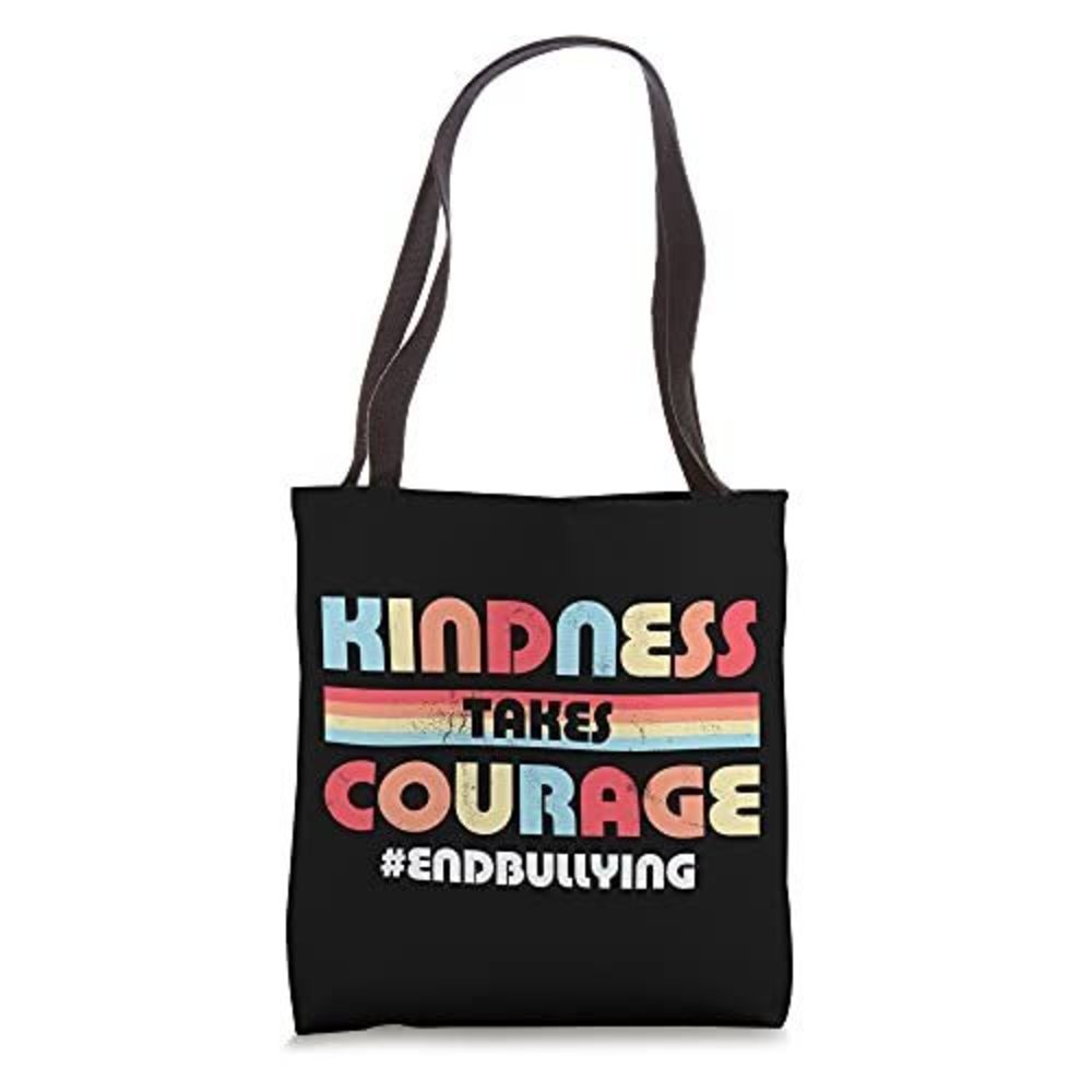 Kindness Takes Courage Positive Inspirational Retro Vintage Tote Bag Uwu :'D